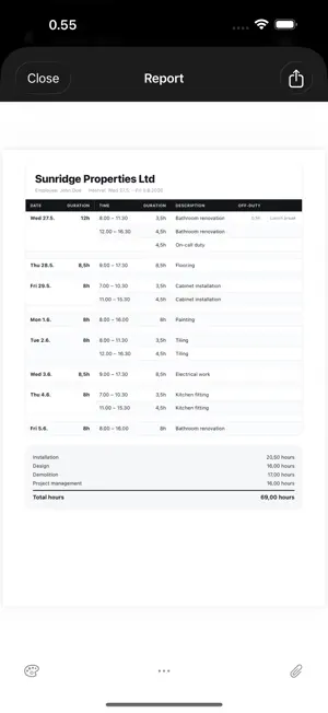 HourTracker screenshot 4