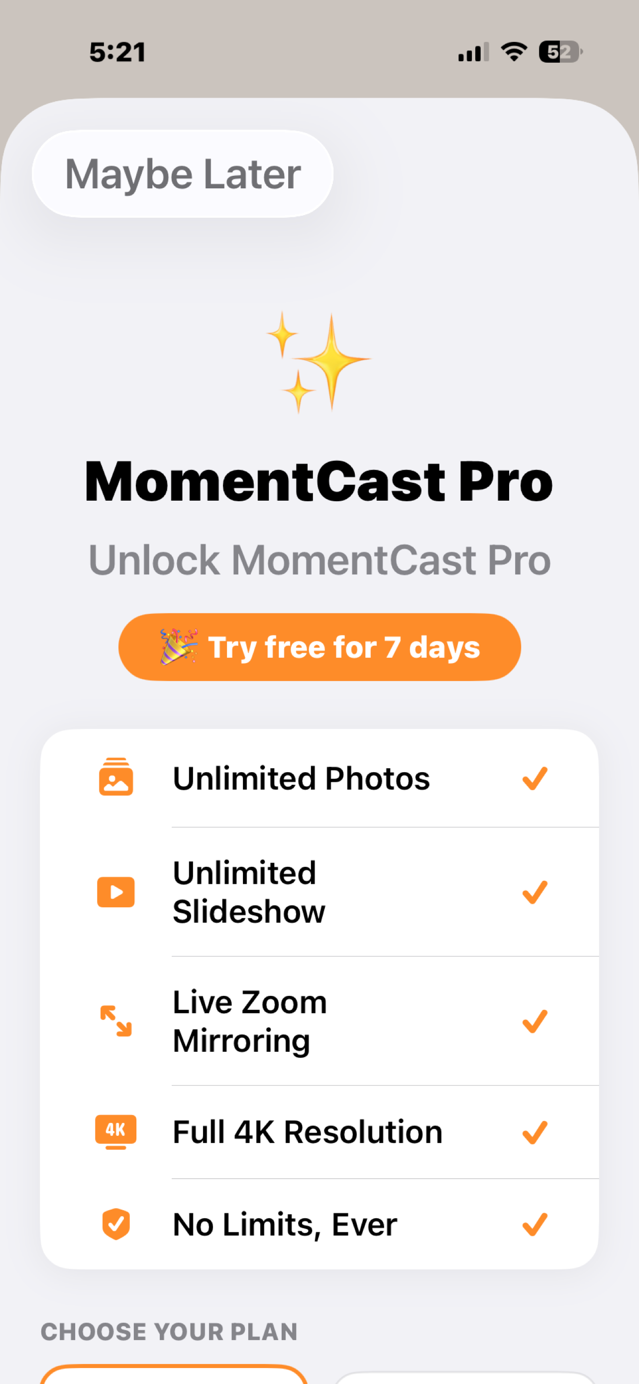 MomentCast - Cast Photos to TV