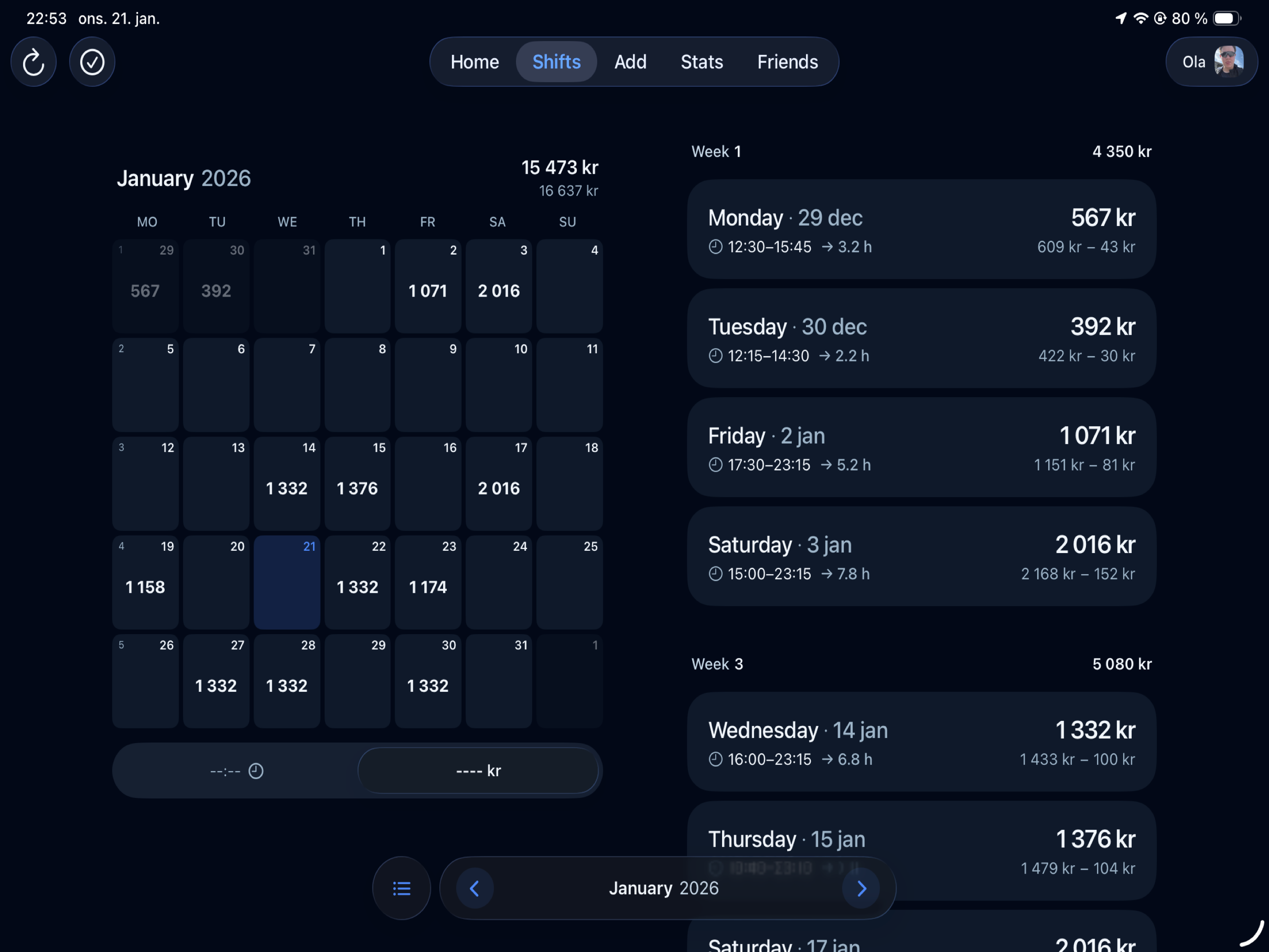 Tidex – Payroll & Shifts
