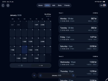 Tidex – Payroll & Shifts iPad screenshot