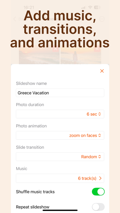 Slideshow Maker SlideFlow iPhone screenshot 4 - Photo & Video app