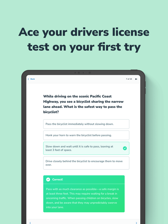 Aceable Drivers Ed & Test Prep iPad screenshot 5 - Education app