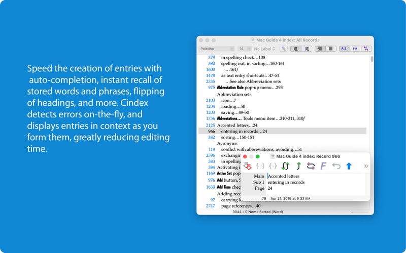 Cindex app screenshot
