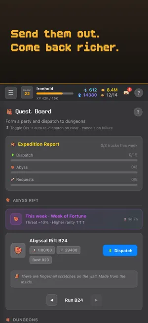Idle Guild: Dungeon TEXT RPG screenshot 2