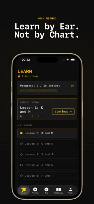 Ditdah CW: Morse Code Trainer screenshot 1