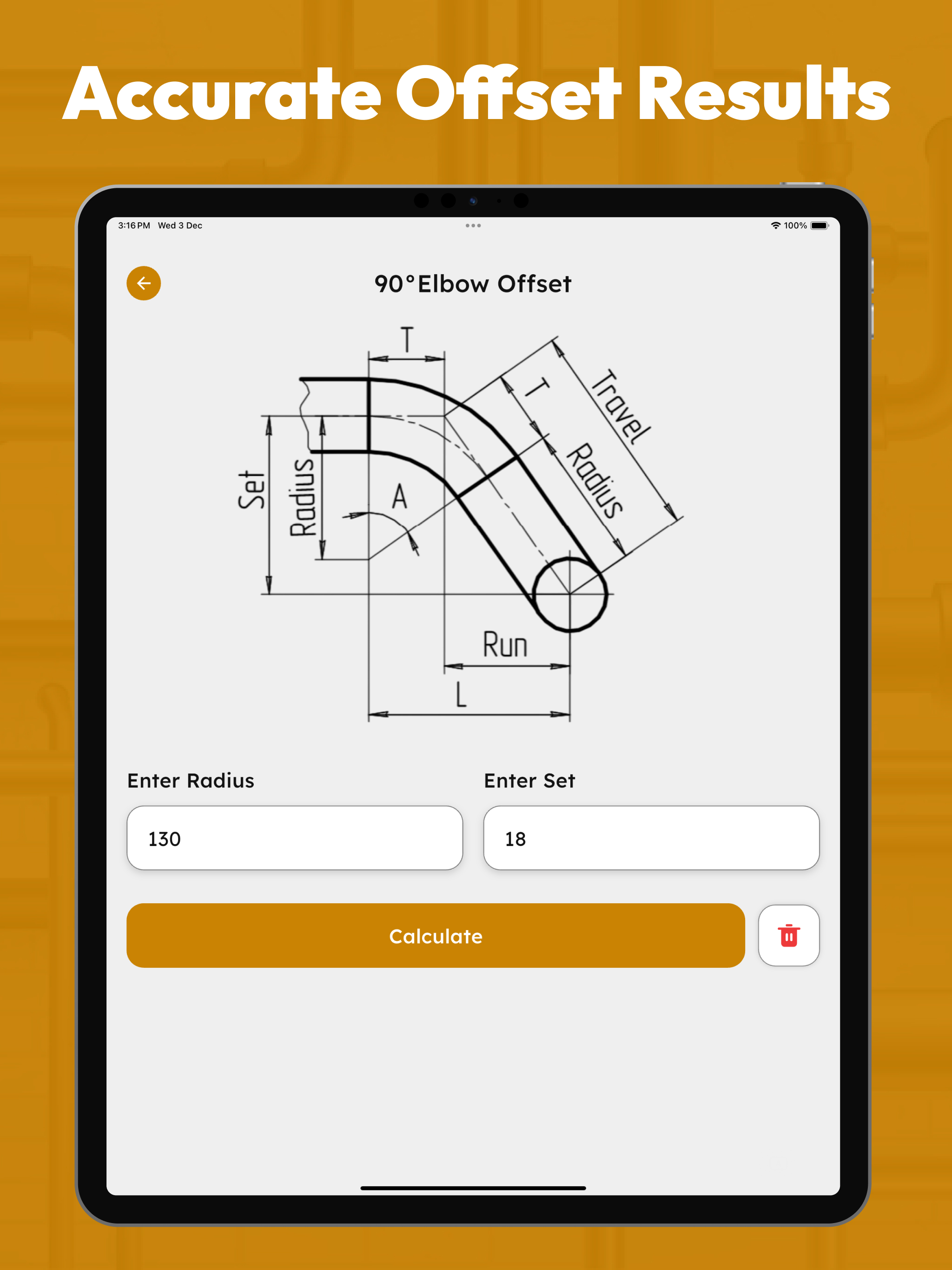 Offset Pipe Calculator screenshot 8
