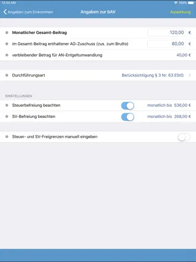 Screenshot von Nettolohn 2025 auf dem iPhone 5