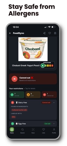 Allergy Scanner - FoodSync Screenshot 1 of 5