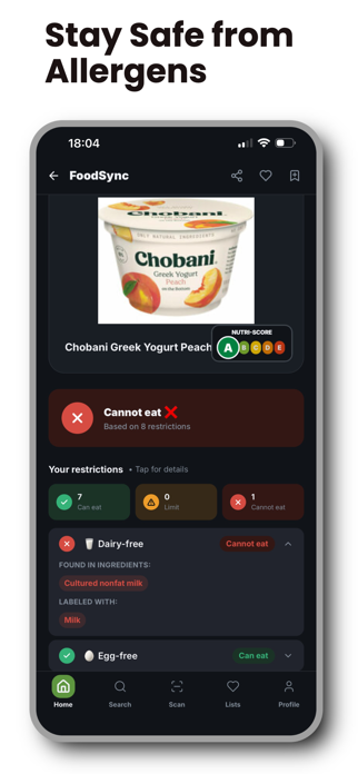 Allergy Scanner - FoodSync Screenshot 1 of 5