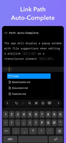 iWriter 2 iPhone screenshot