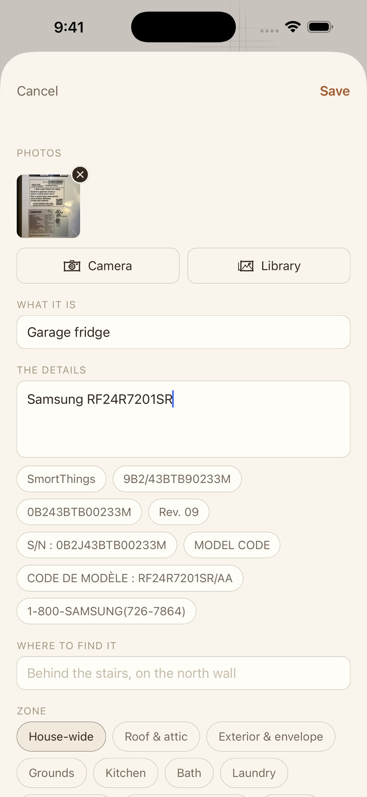 Screenshot 5 of Owner's Manual—Your Home's Log