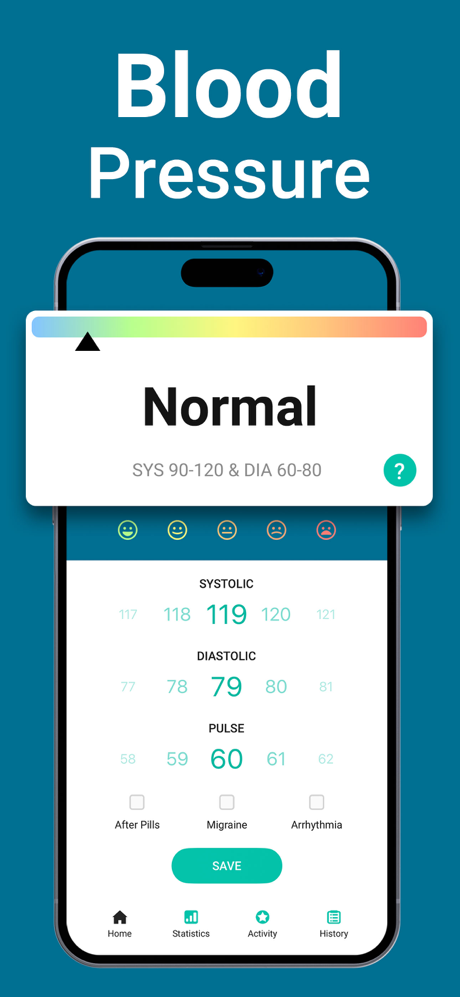 Blood Pressure Monitor - App screenshot 2