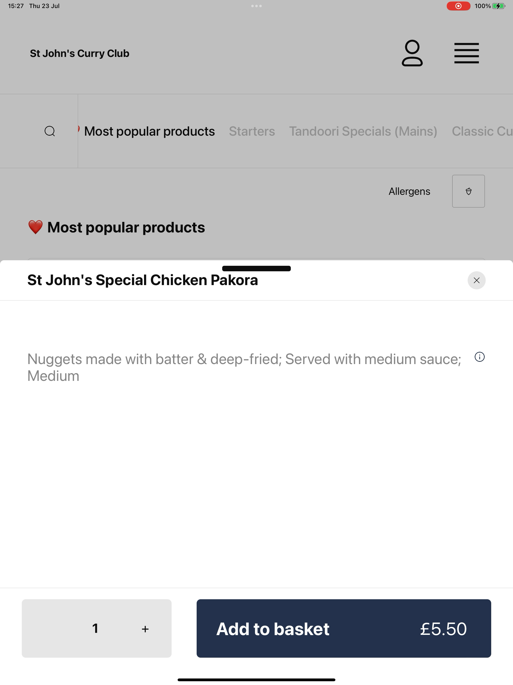 St Johns Curry Club UK screenshot 9