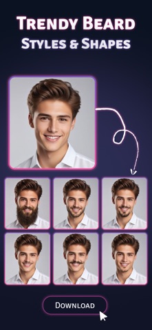 Ai Beard Style & Color Try On iPhone screenshot