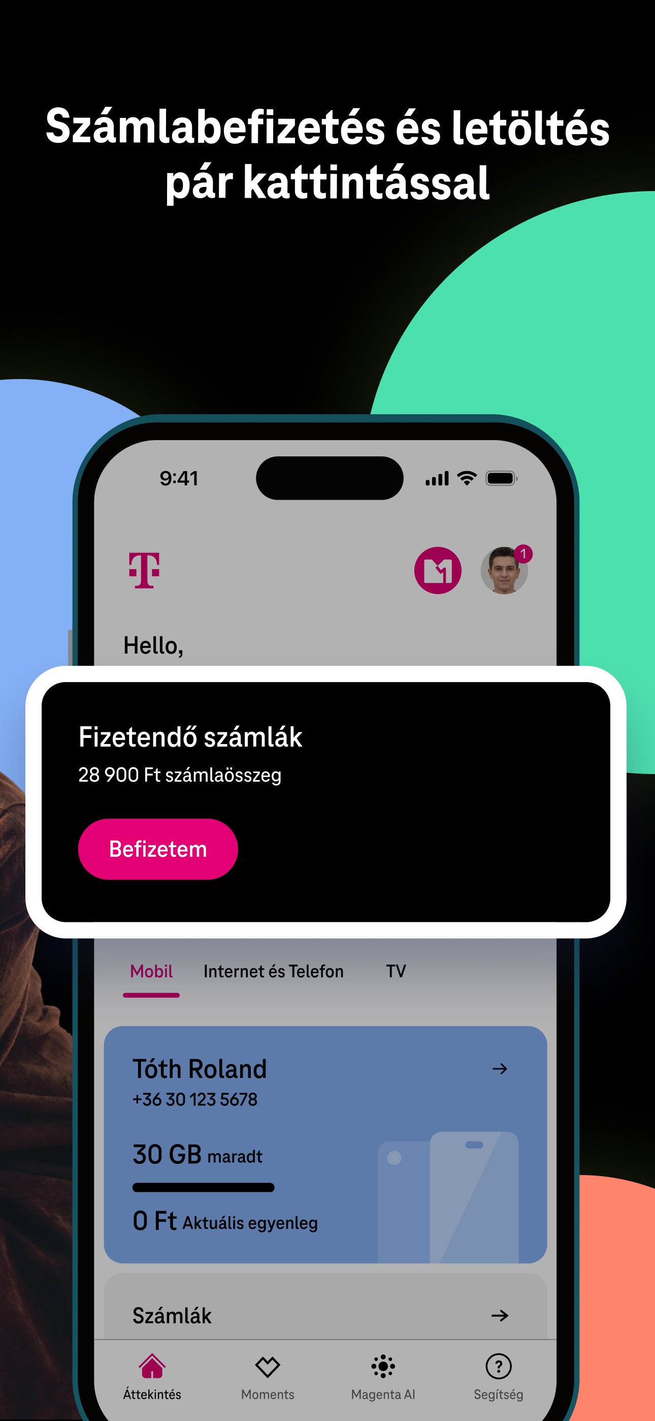 Screenshot 1 of Telekom alkalmazás