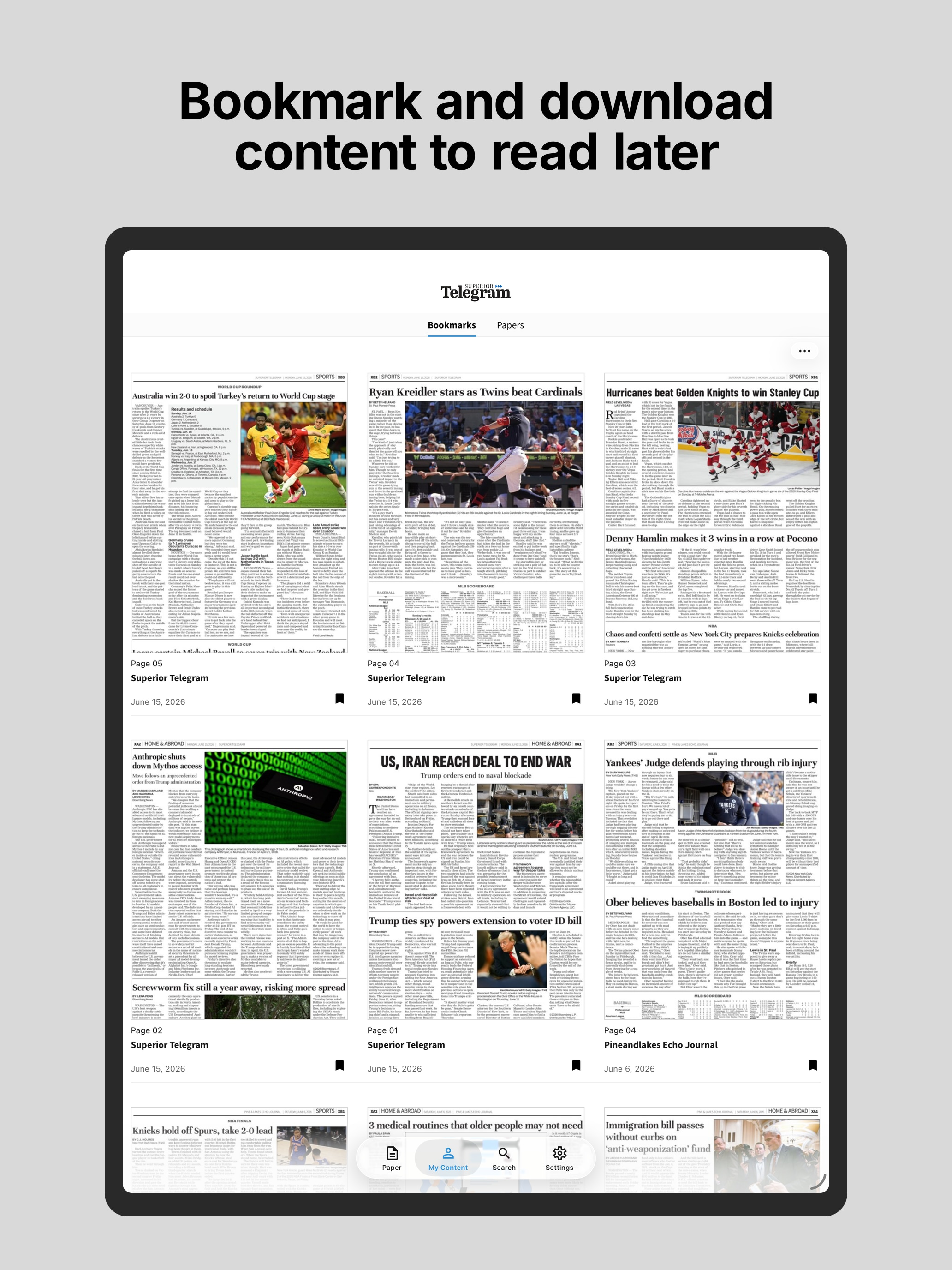 Superior Telegram E-paper screenshot 8