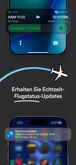 Screenshot von Plane Finder ⁃ Flight Tracker auf dem iPhone 3