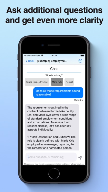 AI Lawyer: legal documents