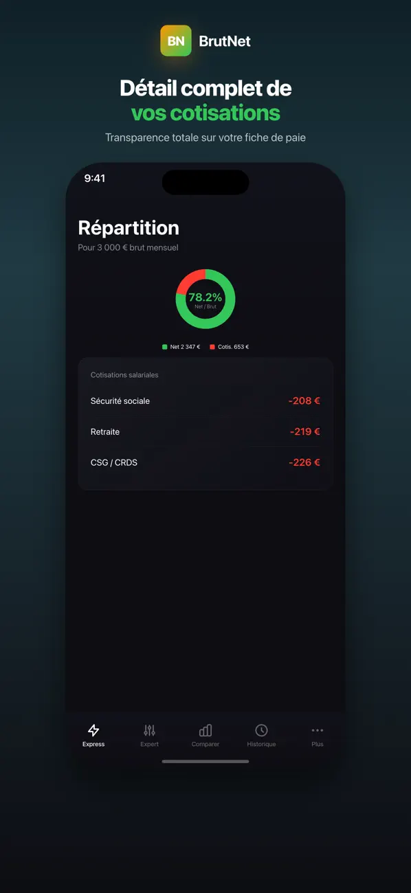 Screenshot #3 pour Brut en Net