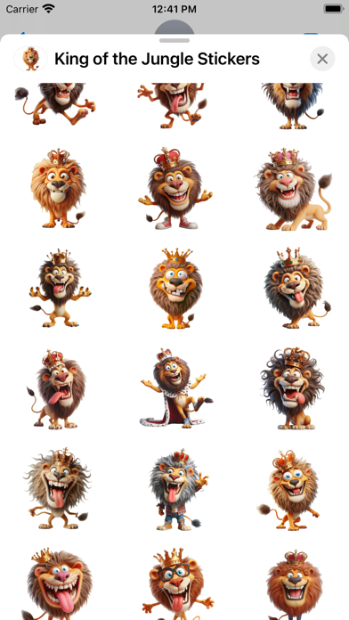 Screenshot #2 pour King of the Jungle Stickers