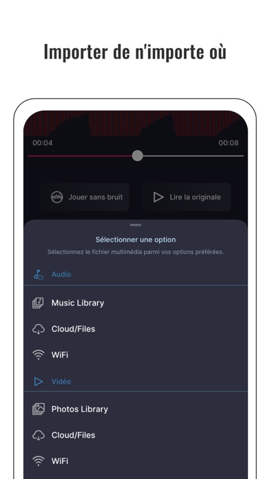 Screenshot #3 pour Réducteur de bruit audio & rec