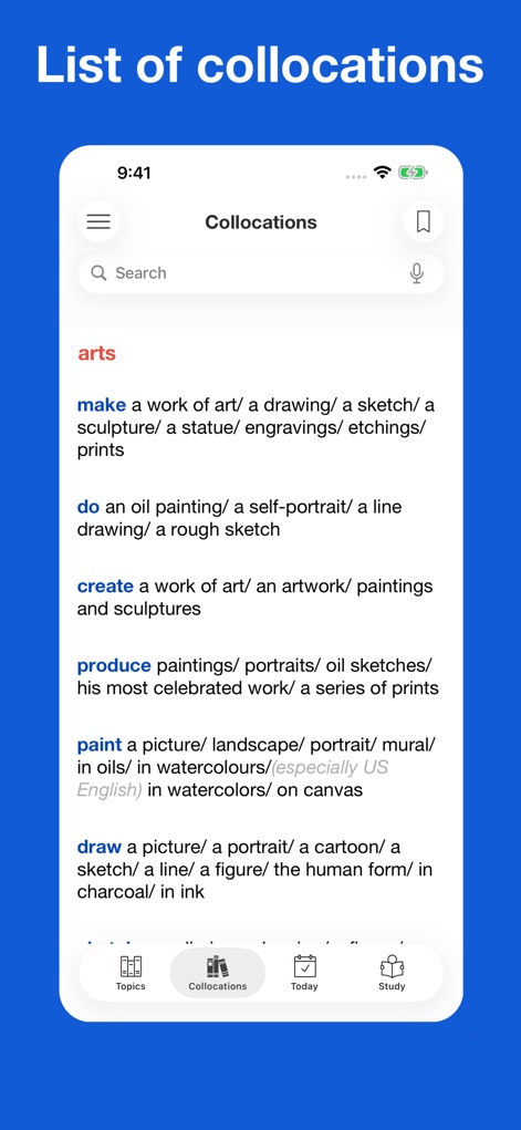 English Collocations By Topics - Reference App | MWM