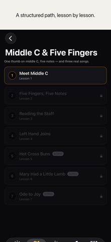 Soloist: Piano Lessons & Songs iPhone screenshot