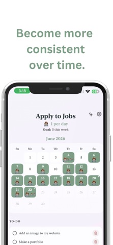 Consistency Calendars iPhone screenshot