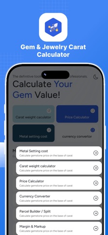 Gem & Jewelry Carat Calculator iPhone screenshot
