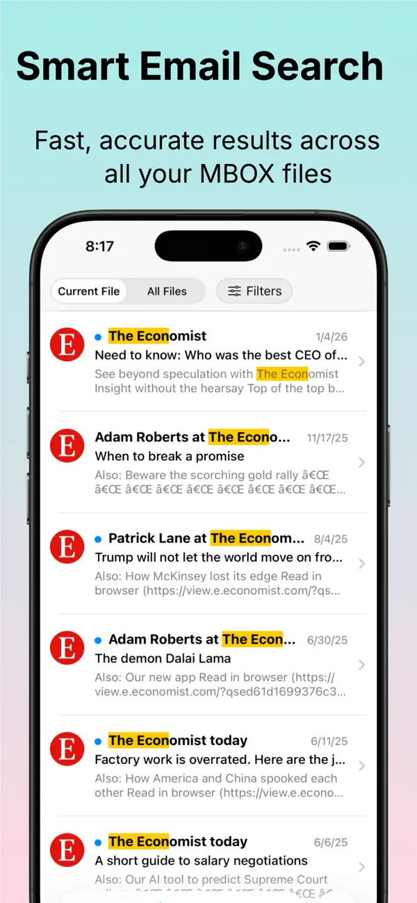 Screenshot #2 pour MBOX Viewer: Email File Reader