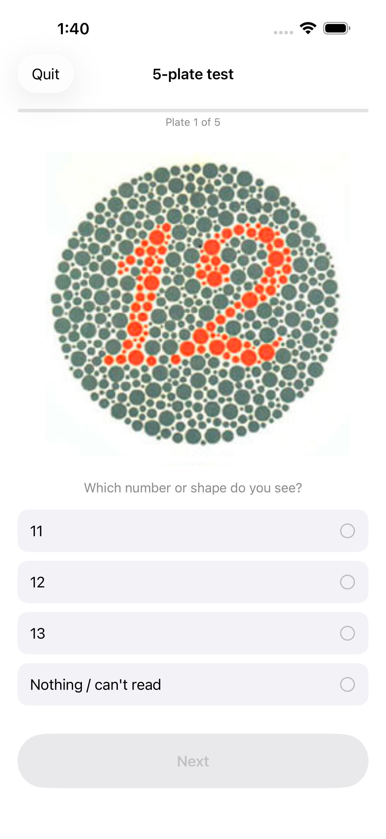 Colour-Blindness Test screenshot 3
