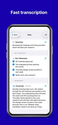 Voice to Text AI Note Taker iPhone screenshot