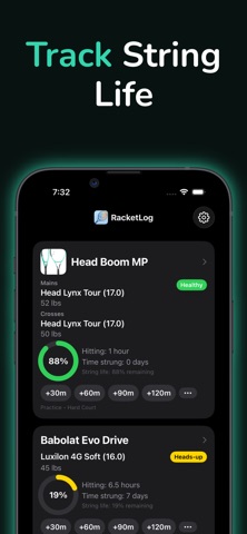 RacketLog Screenshot 1 of 8
