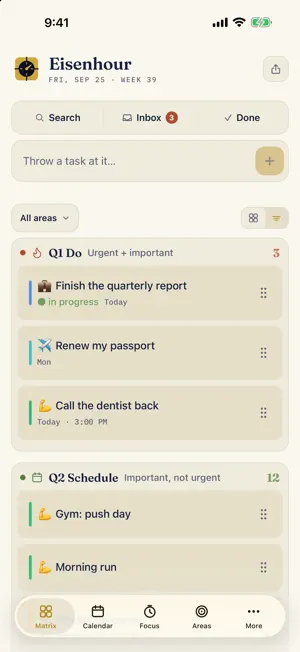Eisenhour: Daily Planner screenshot 2