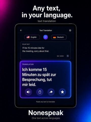 Nonespeak iPad screenshot 5