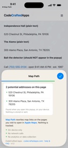 Map Path: Open in Apple Maps screenshot