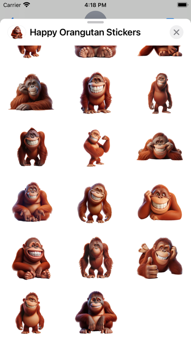 Screenshot #3 pour Happy Orangutan Stickers