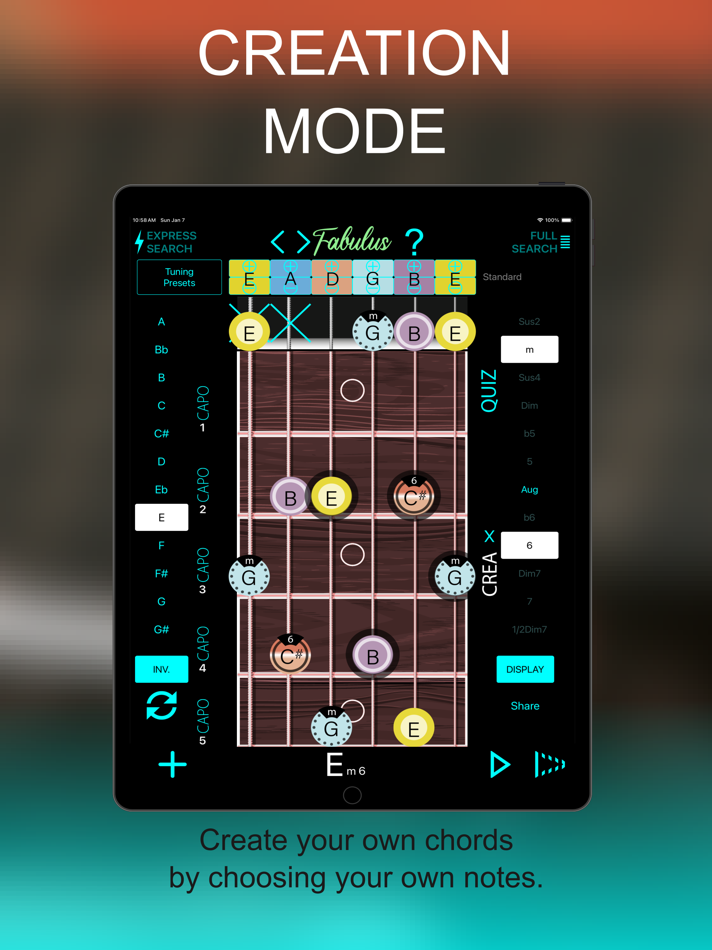 #3. Guitar Chord Finder : FABULUS (iOS) Oleh: Fabrice Mac