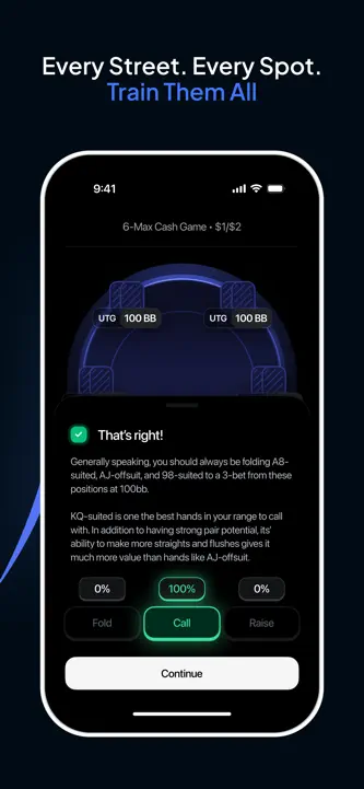 Runout Poker Trainer GTO Coach screenshot 7