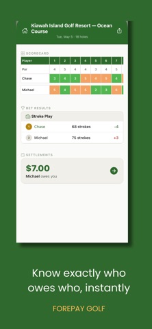Forepay Golf iPhone screenshot