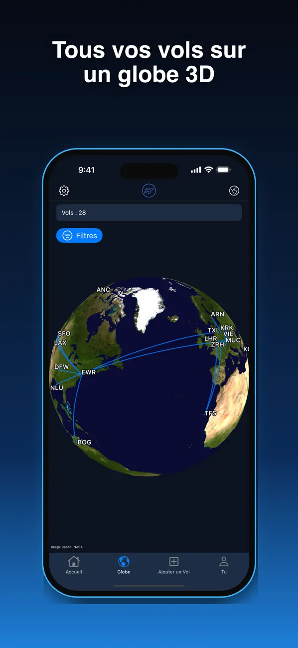Screenshot #1 pour YourFlights - Flight Tracker