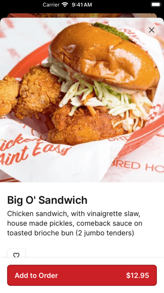 Bred Hot Chicken iPhone screenshot 4 - Food & Drink app