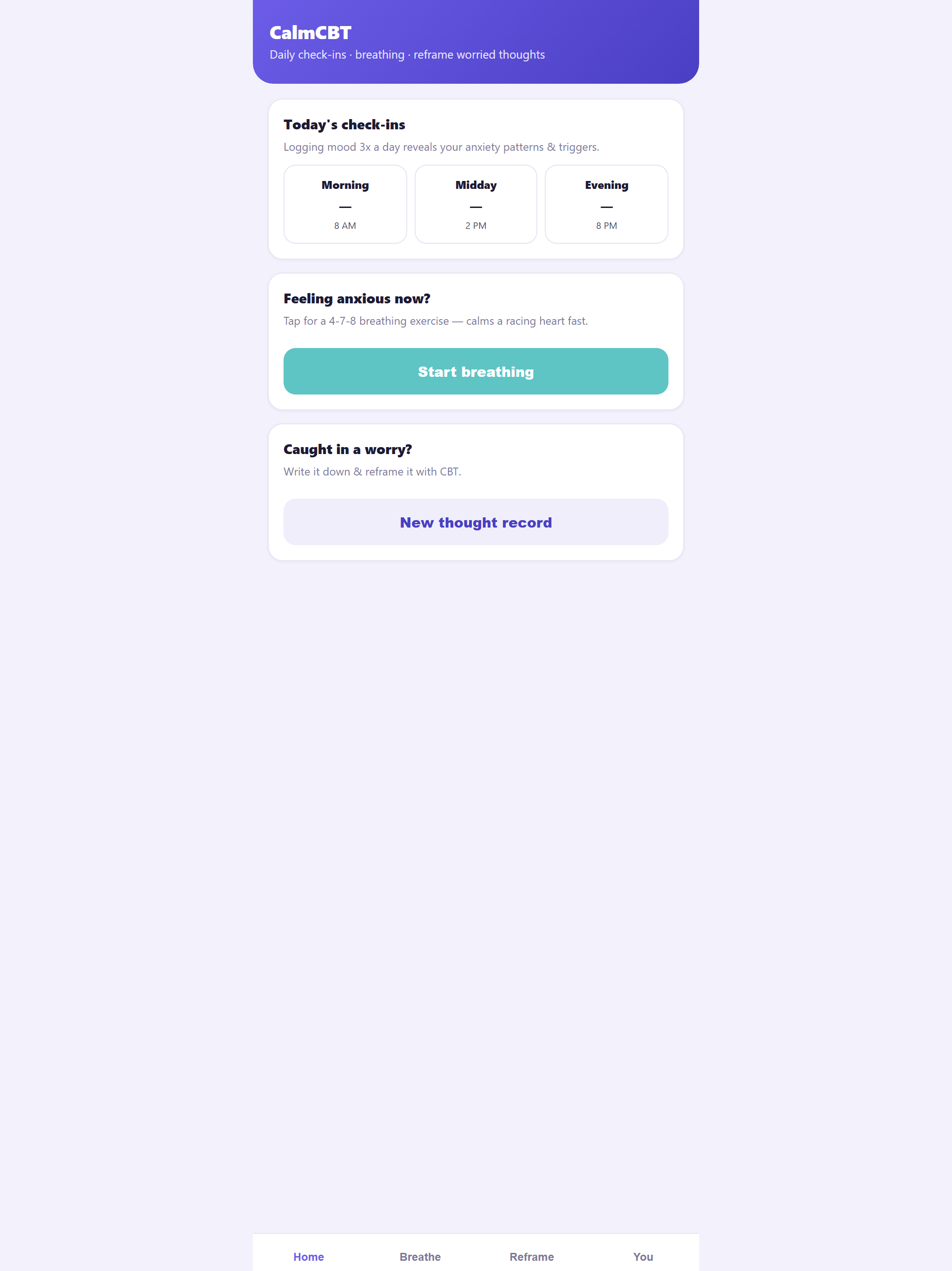CalmCBT: Anxiety Relief screenshot 9