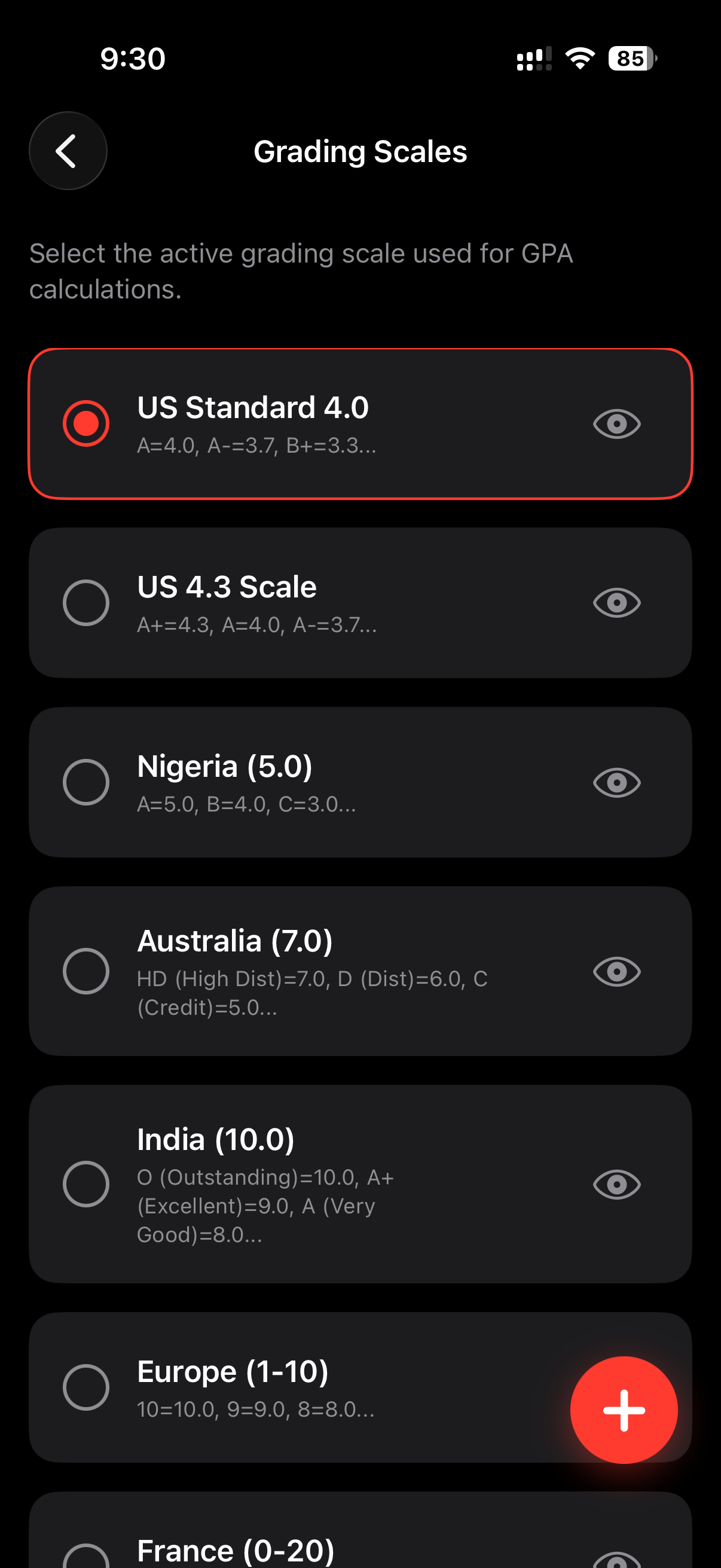GPA Calculator - Track Grades