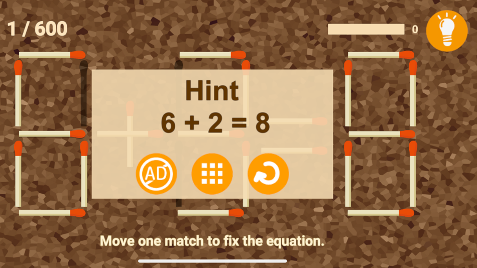 #5. Matchstick - Math Puzzle Game (iOS) 由: Yuji Asano