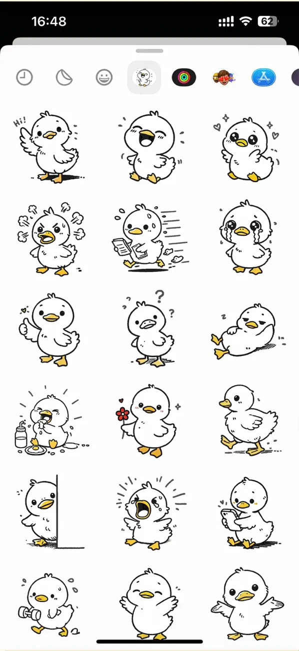 Screenshot #1 pour Adorable Duck Stickers