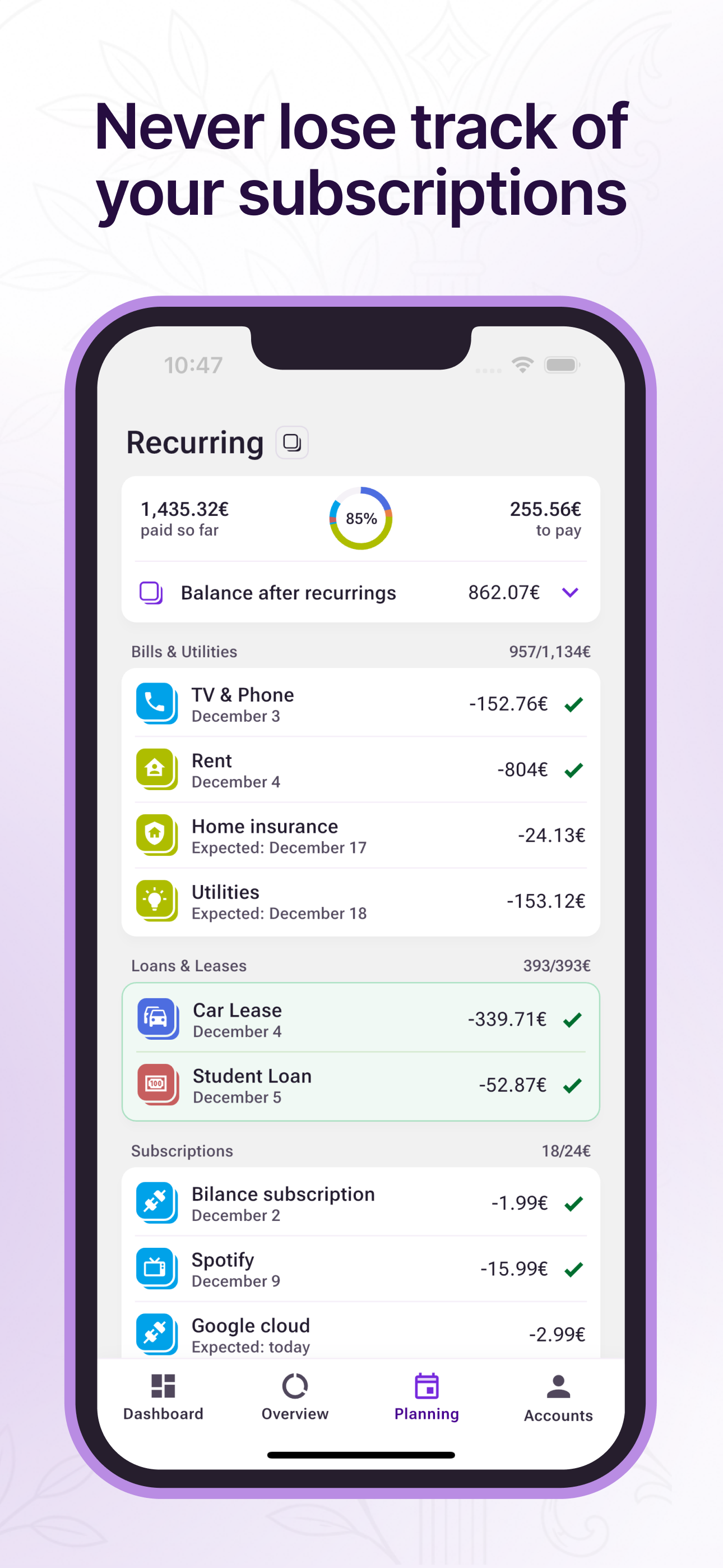 Bilance - Your Money & Budget screenshot 8