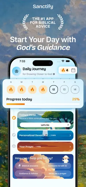 Sanctify - Prayers & Guidance iPhone screenshot 1