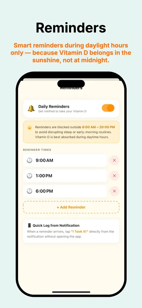 SunVitamin 维生素D追踪助手应用截图