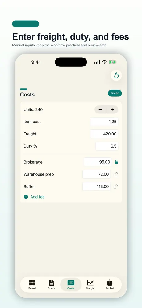 Landed Cost Quote Studio screenshot 3